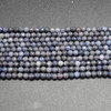 Pale Sapphire Semi-precious Gemstone FACETED Round Beads - 3mm - 15'' Strand