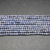 Tanzanite Semi-precious Gemstone FACETED Round Beads - 3mm - 15'' Strand