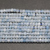 Natural Mixed Aquamarine Gemstone FACETED Rondelle Beads - 3mm x 2mm - 15'' Strand