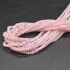 Natural Pink Morganite Semi-Precious Gemstone FACETED Rondelle Beads - 3mm x 2mm - 15'' Strand