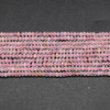 Natural Pink Morganite Semi-Precious Gemstone FACETED Rondelle Beads - 3mm x 2mm - 15'' Strand