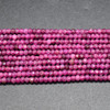 Natural Ruby Semi-Precious Gemstone FACETED Rondelle Beads - 3mm x 2mm - 15'' Strand