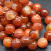 Red Banded Agate Semi-precious Gemstone Round Beads - 12mm - 15'' Strand