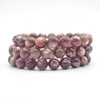 Purple Lepidolite (Gem Quality) Gemstone Round Beads Sample strand / Bracelet - 5 Sizes