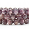 Purple Lepidolite (Gem Quality) Gemstone Round Beads Sample strand / Bracelet - 5 Sizes