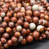 Natural Landscape Jasper Semi-Precious Crystal Gemstone Round Beads - 4mm, 6mm, 8mm, 10mm sizes - 15'' Strand