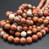 Natural Landscape Jasper Semi-Precious Crystal Gemstone Round Beads - 4mm, 6mm, 8mm, 10mm sizes - 15'' Strand