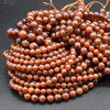 Natural Orange Garnet Semi-Precious Crystal Gemstone Round Beads - 4mm, 6mm, 8mm, 10mm sizes - 14" strand