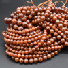 Natural Orange Garnet Semi-Precious Crystal Gemstone Round Beads - 6mm, 8mm, 10mm sizes - 15'' Strand