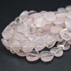 Natural Rose Quartz Semi-precious FACETED Crystal Gemstone Heart Shaped Beads - 12mm - 15'' Strand
