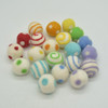 100% Wool Felt Balls - 21 Count - Polka Dots & Swirl Felt Balls - Rainbow Mix - 2.5cm