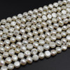 Natural White Freshwater Baroque Nugget Pearl Beads - approx 10mm - 11mm - 16'' Strand