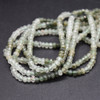 Mixed Gradient Shades Green Rutilated Quartz Semi-Precious Gemstone FACETED Rondelle Spacer Beads - 3mm x 2mm - 15'' Strand