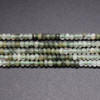 Mixed Gradient Shades Green Rutilated Quartz Semi-Precious Gemstone FACETED Rondelle Spacer Beads - 3mm x 2mm - 15'' Strand