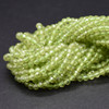 Peridot Semi-precious Gemstone FACETED Round Beads - 3mm - 15'' Strand