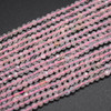 Natural Pink Morganite Semi-Precious Gemstone FACETED Round Beads - 2mm - 2.5mm - 15'' Strand