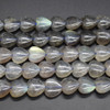 Natural Labradorite Semi-precious Gemstone Crystal Heart Beads - 12mm - 15'' Strand 