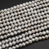 Freshwater Potato Round Pearl Beads - Dyed - Grey - 4mm - 5mm - 14'' Strand