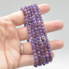 Natural Lepidolite Semi-Precious Round Gemstone Crystal Bracelet, Sample Strand - 4mm  - 1 Count - 7 - 7.5 inches