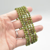 Natural Green Jade Semi-Precious Round Gemstone Crystal Bracelet, Sample Strand - 4mm  - 1 Count - 7 - 7.5 inches