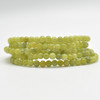 Natural Serpentine Jade Semi-Precious Round Gemstone Crystal Bracelet, Sample Strand - 4mm  - 1 Count - 7 - 7.5 inches