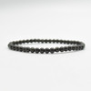 Natural Rainbow Sheen Obsidian Semi-Precious Round Gemstone Crystal Bracelet, Sample Strand - 4mm  - 1 Count - 7 - 7.5 inches