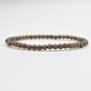 Natural Smoky Quartz Semi-Precious Round Gemstone Crystal Bracelet, Sample Strand - 4mm  - 1 Count - 7 - 7.5 inches