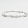 Natural White Howlite Semi-Precious Round Gemstone Crystal Bracelet, Sample Strand - 4mm  - 1 Count - 7 - 7.5 inches