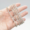 Natural Labradorite Semi-Precious FACETED Round Gemstone Crystal Bracelet, Sample Strand - 4mm  - 1 Count - 7.5 inches