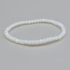 Opalite Moonstone FACETED Round Gemstone Crystal Bracelet, Sample Strand - 4mm  - 1 Count - 7.5 inches