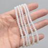 Opalite Moonstone FACETED Round Gemstone Crystal Bracelet, Sample Strand - 4mm  - 1 Count - 7.5 inches