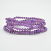 Natural Phosphosiderite Semi-Precious FACETED Round Gemstone Crystal Bracelet, Sample Strand - 4mm  - 1 Count - 7.5 inches