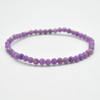 Natural Phosphosiderite Semi-Precious FACETED Round Gemstone Crystal Bracelet, Sample Strand - 4mm  - 1 Count - 7.5 inches