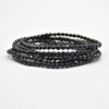 Natural Rainbow Sheen Obsidian Semi-Precious FACETED Round Gemstone Crystal Bracelet, Sample Strand - 4mm  - 1 Count - 7.5 inches