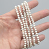 Natural White Howlite Semi-Precious FACETED Round Gemstone Crystal Bracelet, Sample Strand - 4mm  - 1 Count - 7.5 inches