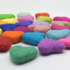 100% Wool Felt Hearts - 30 Count - approx 3cm - Assorted Light & Bright Colours
