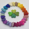 100% Wool Felt Hearts - 30 Count - approx 3cm - Assorted Light & Bright Colours