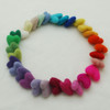 100% Wool Felt Hearts - 30 Count - approx 3cm - Assorted Light & Bright Colours