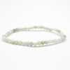 Natural Jadeite Semi-Precious FACETED Round Gemstone Crystal Bracelet, Sample Strand - 4mm  - 1 Count - 7.5 inches