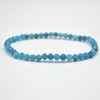 Natural Apatite Semi-Precious FACETED Round Gemstone Crystal Bracelet, Sample Strand - 4mm  - 1 Count - 7.5 inches