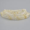 Pale Citrine Semi-Precious FACETED Round Gemstone Crystal Bracelet, Sample Strand - 4mm  - 1 Count - 7.5 inches