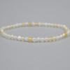 Pale Citrine Semi-Precious FACETED Round Gemstone Crystal Bracelet, Sample Strand - 4mm  - 1 Count - 7.5 inches