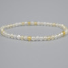 Pale Citrine Semi-Precious FACETED Round Gemstone Crystal Bracelet, Sample Strand - 4mm  - 1 Count - 7.5 inches