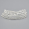 Natural Clear Quartz Semi-Precious FACETED Round Gemstone Crystal Bracelet, Sample Strand - 4mm  - 1 Count - 7.5 inches