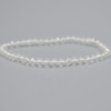 Natural Clear Quartz Semi-Precious FACETED Round Gemstone Crystal Bracelet, Sample Strand - 4mm  - 1 Count - 7.5 inches