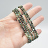 Natural Emerald Semi-Precious FACETED Round Gemstone Crystal Bracelet, Sample Strand - 4mm  - 1 Count - 7.5 inches