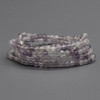 Natural Lavender Amethyst Semi-Precious FACETED Round Gemstone Crystal Bracelet, Sample Strand - 4mm  - 1 Count - 7.5 inches