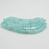 Natural Peruvian Amazonite Semi-Precious FACETED Round Gemstone Crystal Bracelet, Sample Strand - 4mm  - 1 Count - 7.5 inches