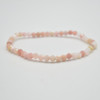 Natural Pink Opal Semi-Precious FACETED Round Gemstone Crystal Bracelet, Sample Strand - 4mm  - 1 Count - 7.5 inches