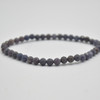 Natural Sapphire Semi-Precious FACETED Round Gemstone Crystal Bracelet, Sample Strand - 4mm  - 1 Count - 7.5 inches